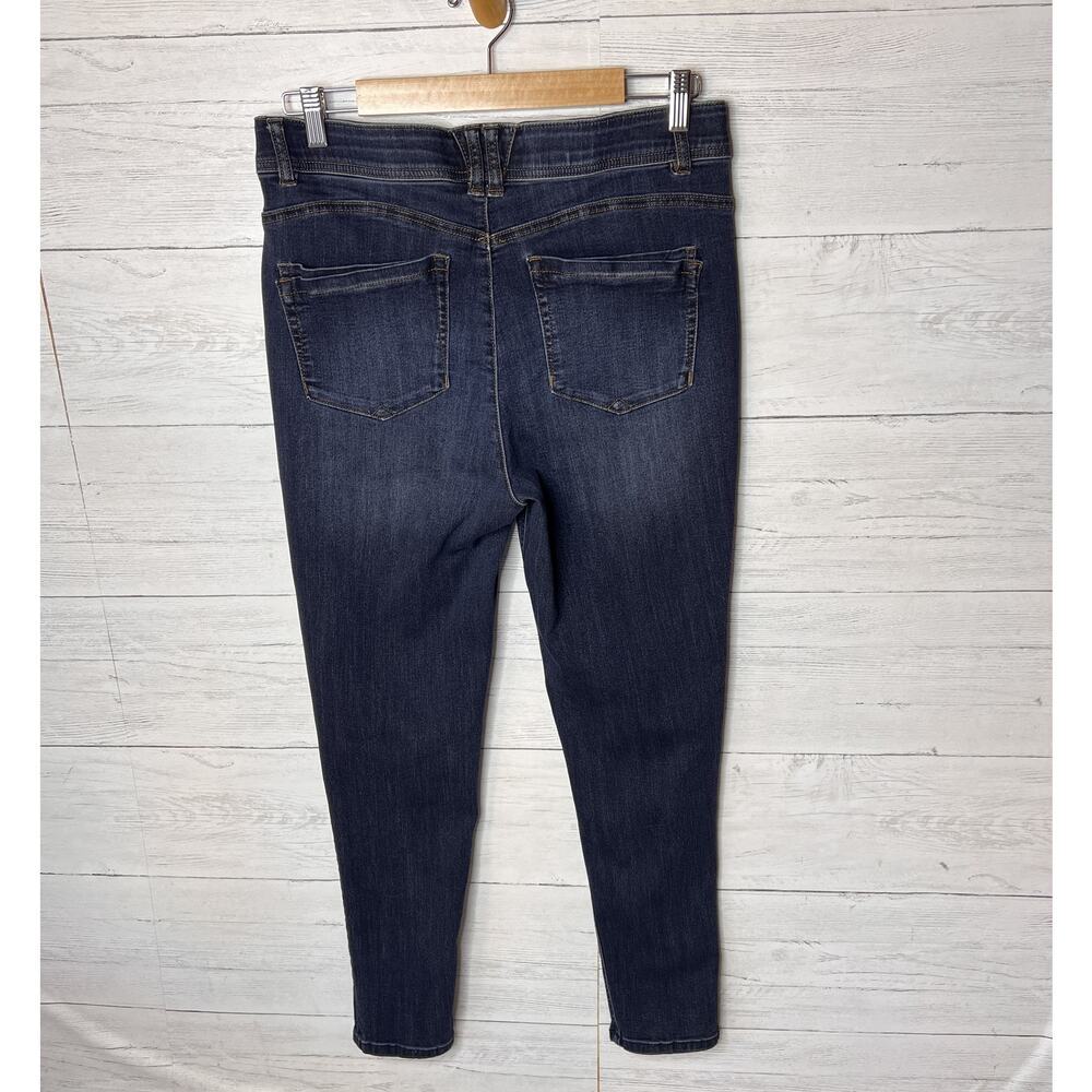 Democracy Jeans Womens Size 12 Skyrise Ankle Skimmer Ab Technology Dark Wash - Picture 10 of 16